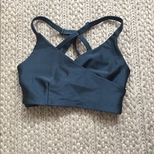 Industry teal wrap bra